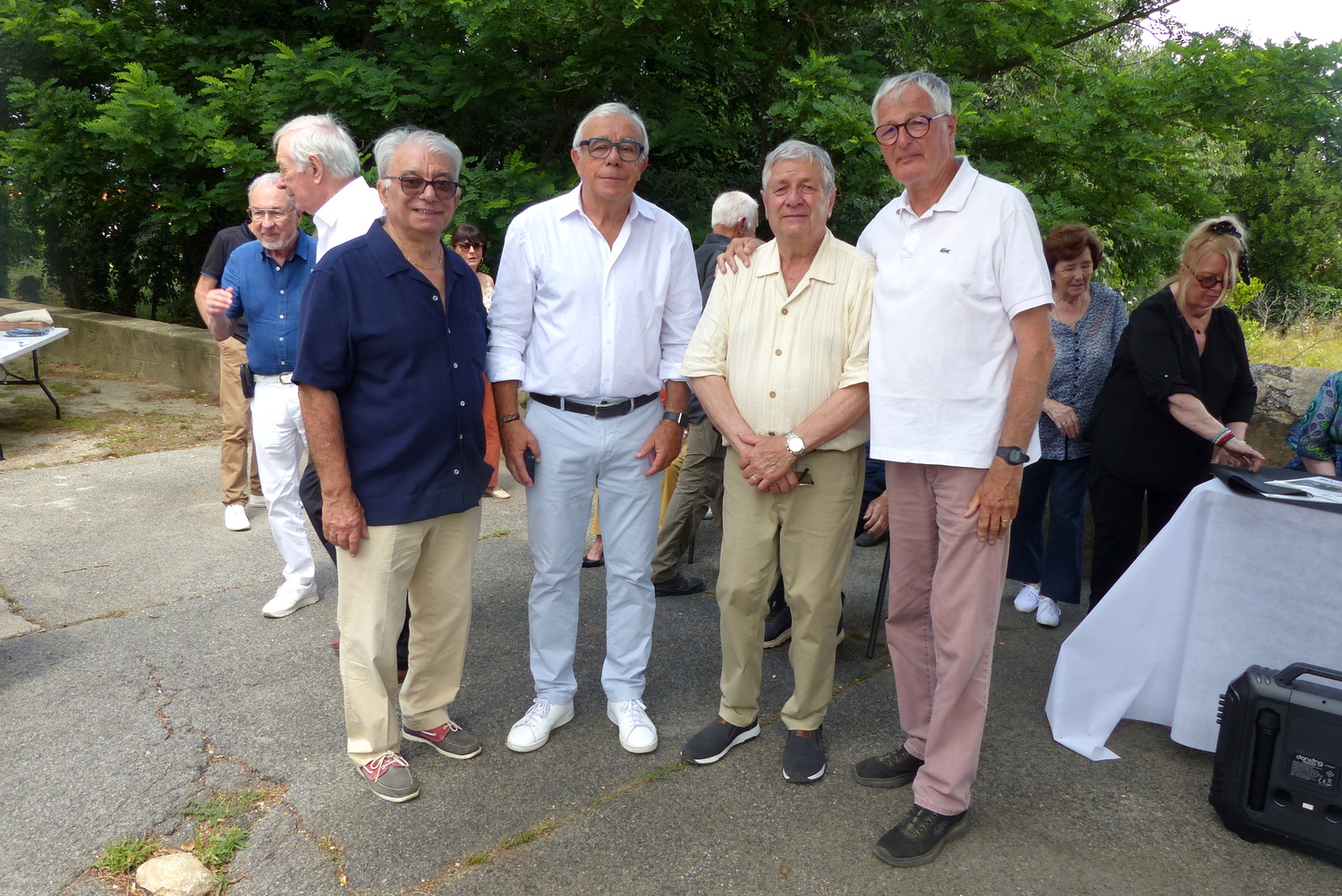 Le maire Yves Porteix, Gérar Isern, Hervé Oriol et Christian Bail Le maire Yves Porteix, Gérar Isern, Hervé Oriol et Christian Bail