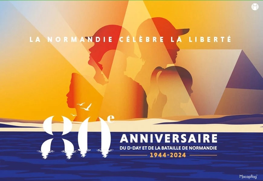 Pièce Commémorative 80ème Anniversaire Du Débarquement - Décoration Historique WWII, En Fer, 4x4 Cm