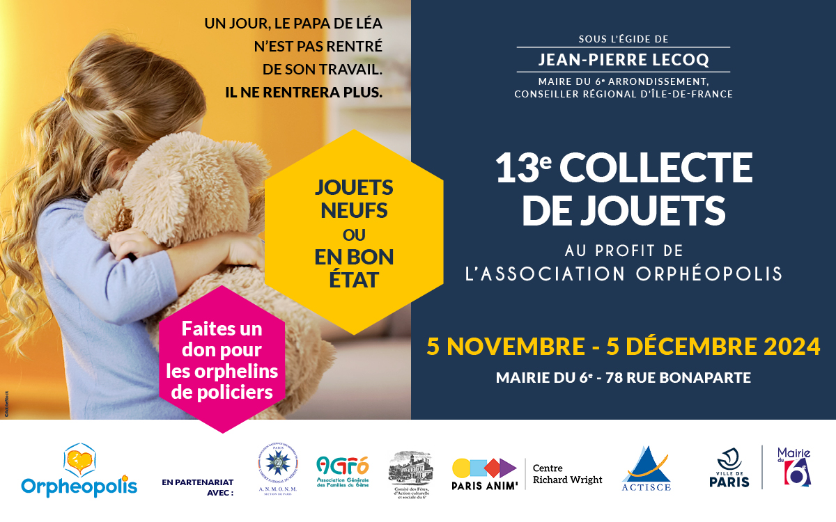 Participez à la 13ᵉ collecte de jouets au profit de l’association Orphéopolis Participez à la 13ᵉ collecte de jouets au profit de l’association Orphéopolis