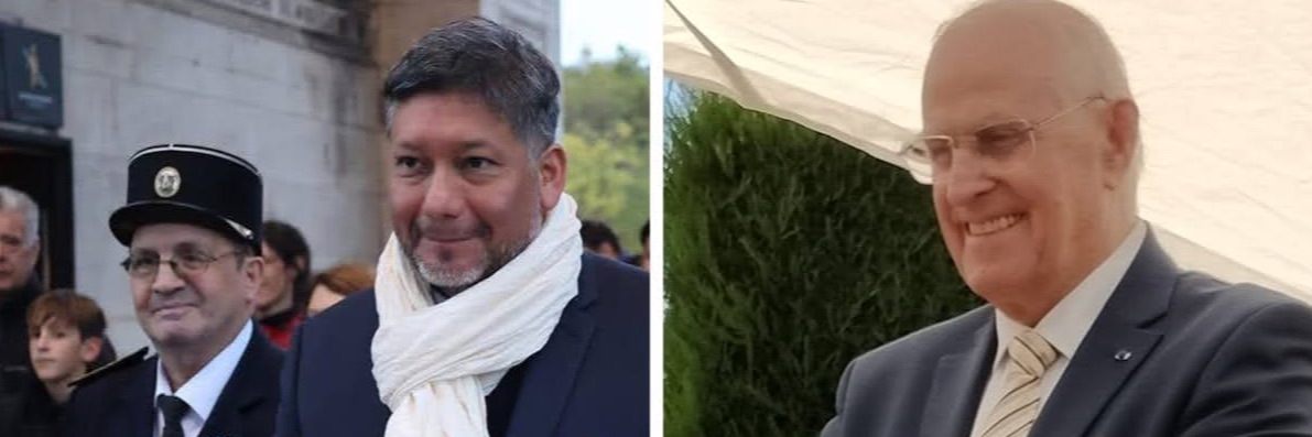Le nouveau et l'ancien président de la section de l'Eure