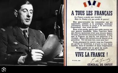 Deux images symboliques de l'Appel du 18 juin 